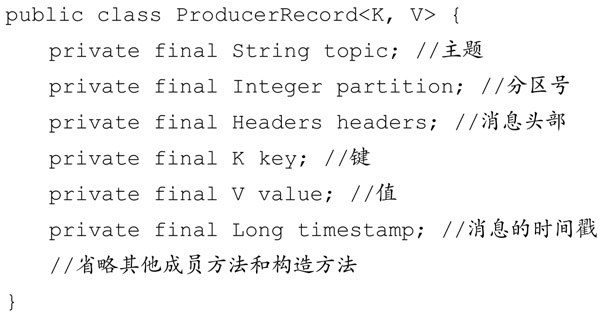ProducerRecord类的定义节选